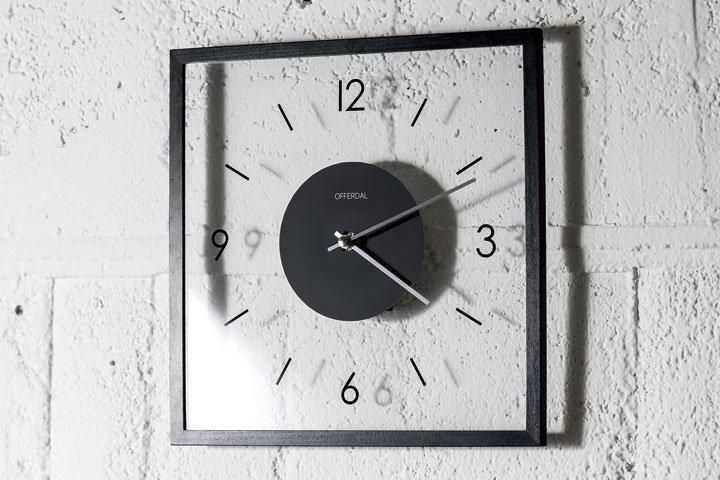 ウォールクロック 壁掛け時計 ガラス Laturi ブラック｜デザイン照明の