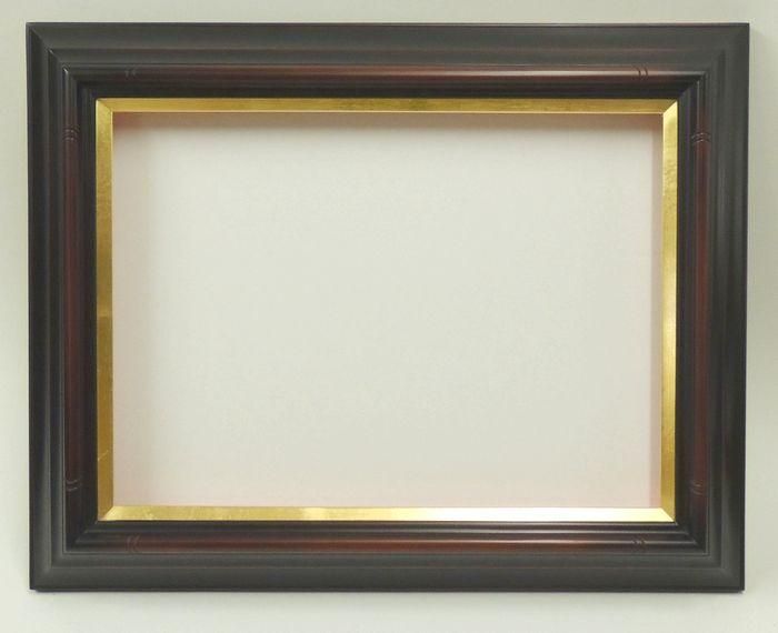 7764 鉄黒 F4号 (333×242mm) 木製 油彩額縁 UVカットアクリル板仕様
