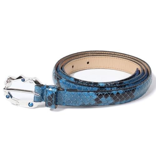 WACKO MARIA ワコマリア WOLF'S HEAD / PYTHON LEATHER BELT - CONUR