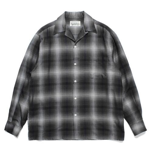 WACKO MARIA ワコマリア OMBRAY CHECK OPEN COLLAR SHIRT L/S(TYPE-3