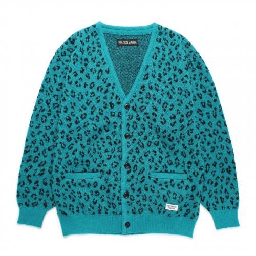 WACKO MARIA ワコマリア LEOPARD JACQUARD MOHAIR KNIT CARDIGAN