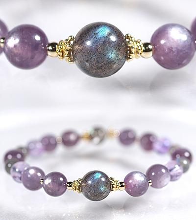 ラブラドライトとロイヤルレピドライトキャッツアイのデザイン