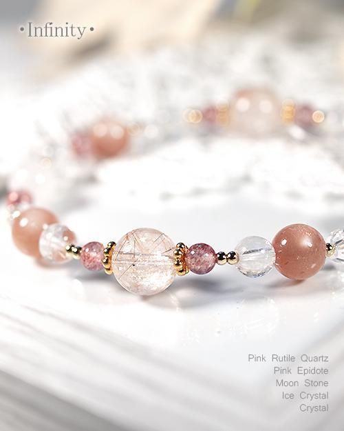 希少ピンクルチル×ムーンクォーツ】女性性UP＊癒しと再生の大人