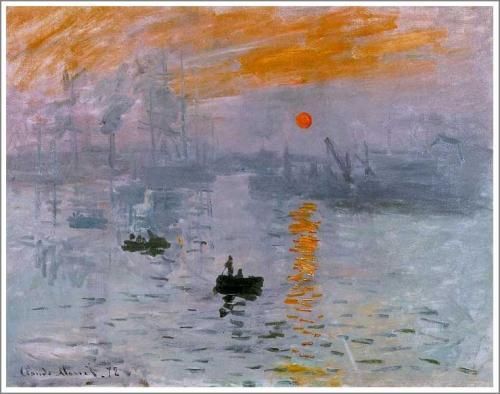 モネ【印象・日の出】 - 手描き 絵画（油絵複製画）販売のアート名画館