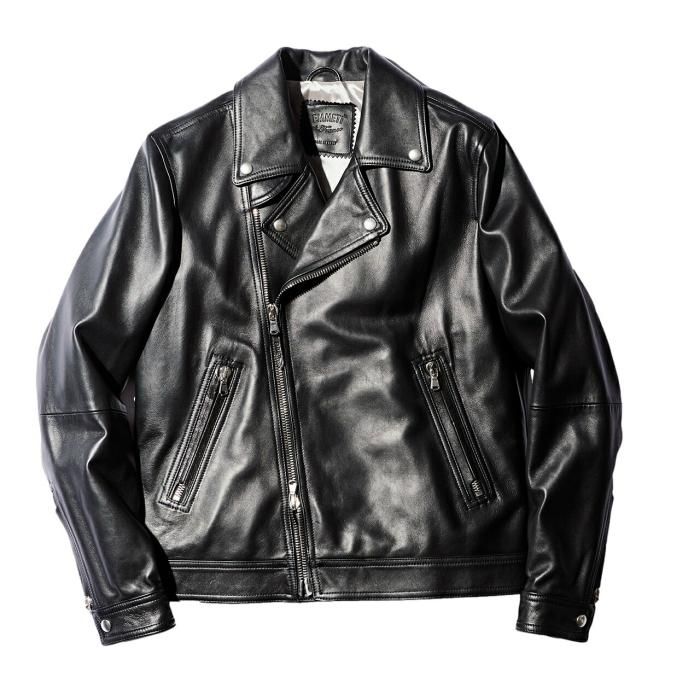 正規取扱店】EMMETI ダブルライダース GABRIE ナッパレザー BLACK