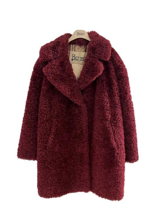 正規取扱店】HERNO ヘルノ CA000500D12421 CURLY FAUX FUR コート 4630