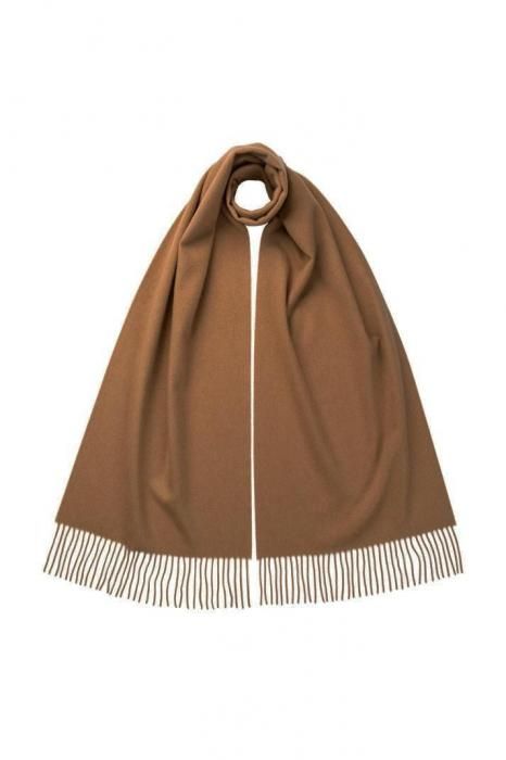 WA000057 中判カシミアストール SB3022 DARK CAMEL JOHNSTONS