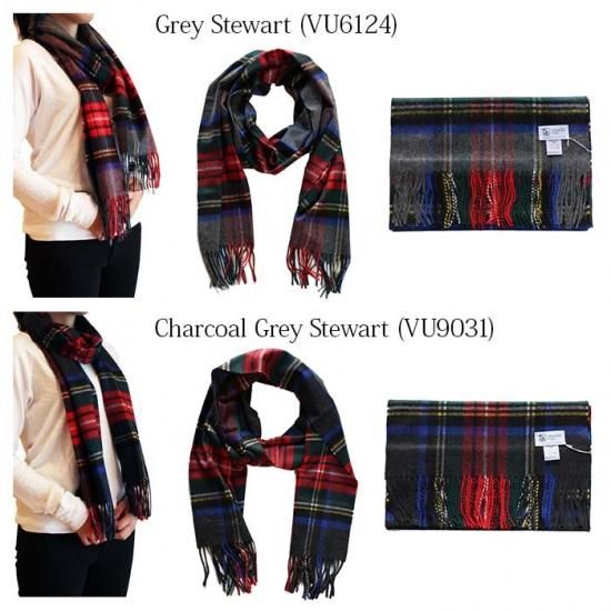 正規取扱店】ジョンストンズ 中判カシミアストール チェック20色