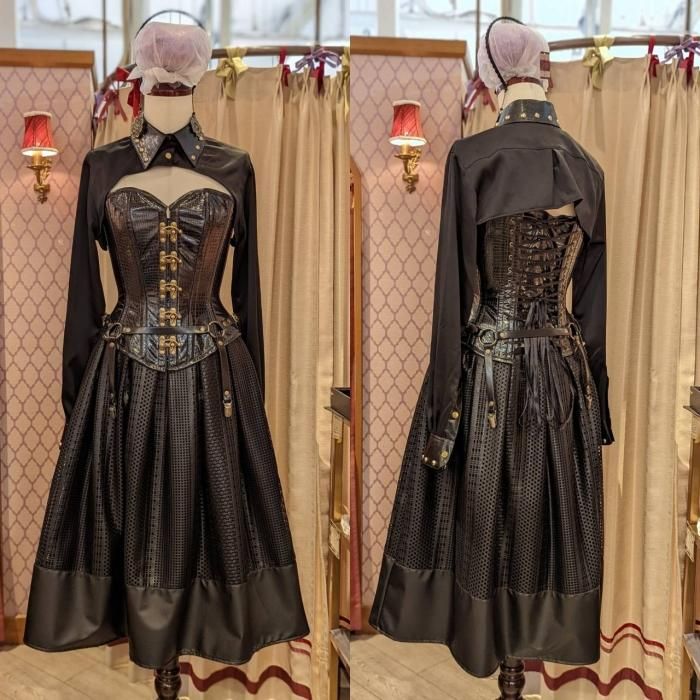 即納可能】フェイクレザーガーターベルト（アンティークゴールド金具