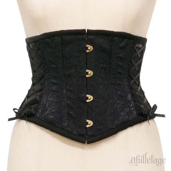 受注生産】ローズサテンミニショートコルセット(ブラック) - 【公式