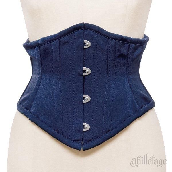 size3即納可能】ベーシックサテンミニコルセット（ネイビー） - 【公式
