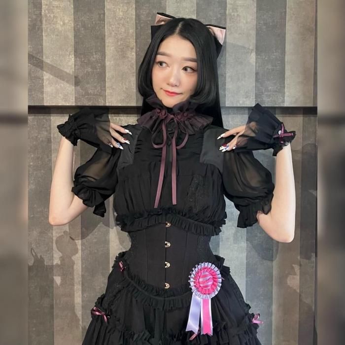 チュールフリルストラップスカート(ブラックパープル) - 【公式