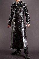 人気のナポレオンコート 135、フェイクレザーのクロコダイル模様