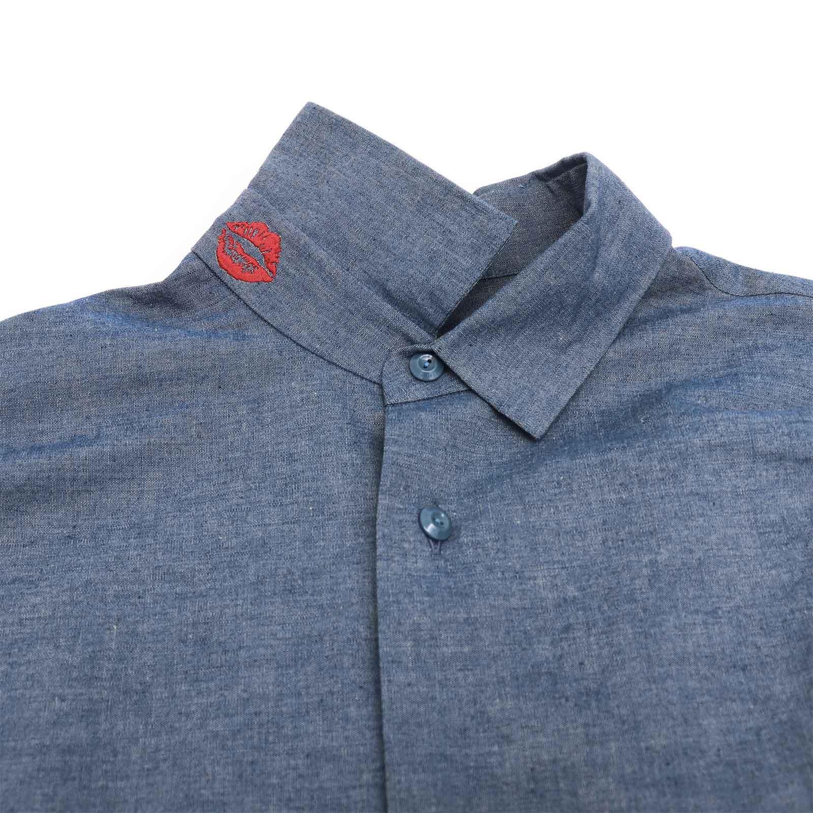 ヒムカシ製図 - 耳鳴！ Boy Friend Shirt -（ワーカーズシャンブレー