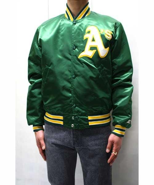 古着オークランド・アスレチックス中綿入りナイロンスタジャン（ホセ