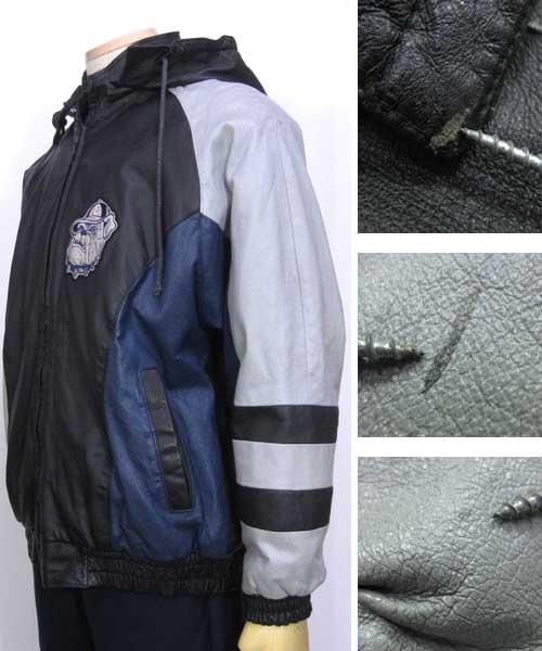 ジョージタウン・ホヤスGeorgetown HOYASカレッジレザースタジャン