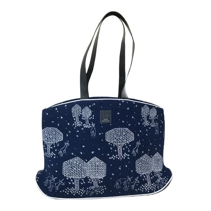 ミナペルホネン ライババッグ mori no hoshi #navy- ミナペルホネン