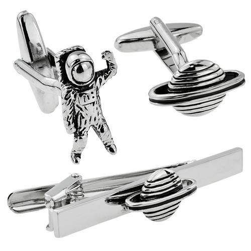 宇宙飛行士 惑星 カフス ネクタイピン セット - カフスボタン
