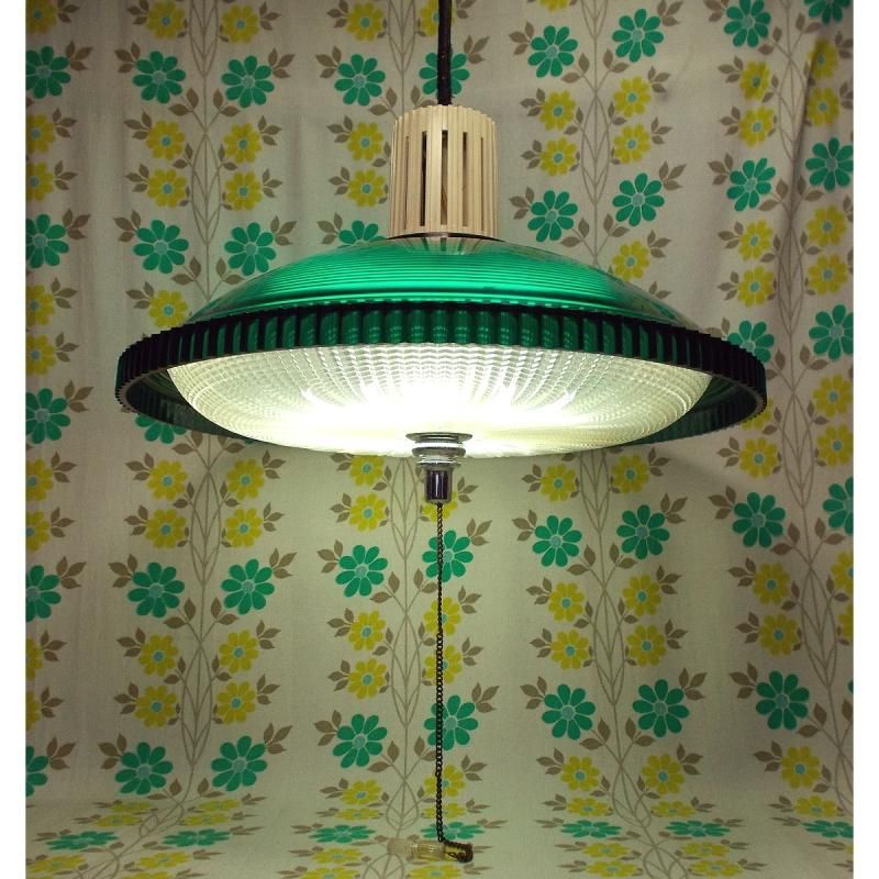 レトロポップ 蛍光灯ペンダントライト グリーン×クリア - USA＆レトロ