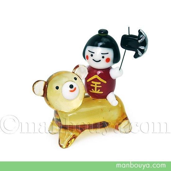 端午の節句 飾り こどもの日 ミニチュア ガラス細工 フォーカート クマ