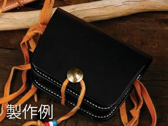 レザーワークショップ メディスンバッグSキット 黒 10.5×14.7×3cm