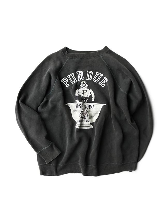 60s PURDUE COLOR FLOCK SWEAT SHIRT - MATIN, VINTAGE OUTFITTERS