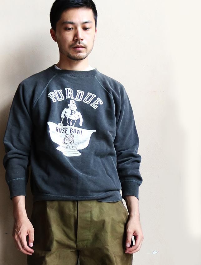 60s PURDUE COLOR FLOCK SWEAT SHIRT - MATIN, VINTAGE OUTFITTERS