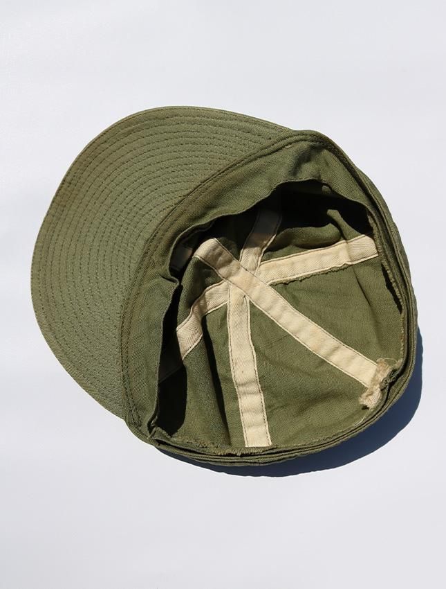 WW2 US ARMY AIR FORCE A3 HBT MACHNIC CAP - MATIN, VINTAGE