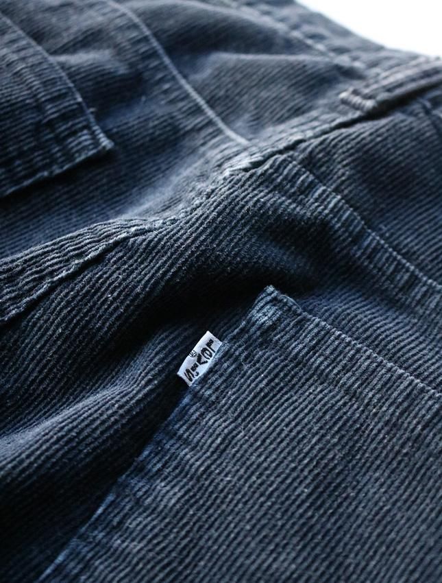 70s LEVIS 519 COUDUROY PANTS DARK NAVY SIZE W36 GOOD COND | 70年代