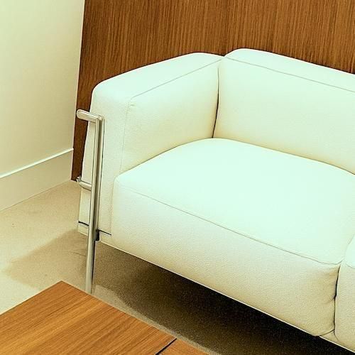 ル・コルビジェ/LC3プロトタイプ1Pシングルソファ【ステンレスフレーム