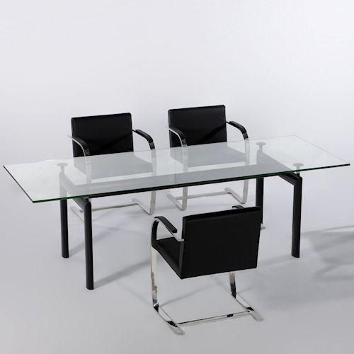 ル・コルビジェ/LC6ダイニングテーブル【W180cm・15mm強化ガラス
