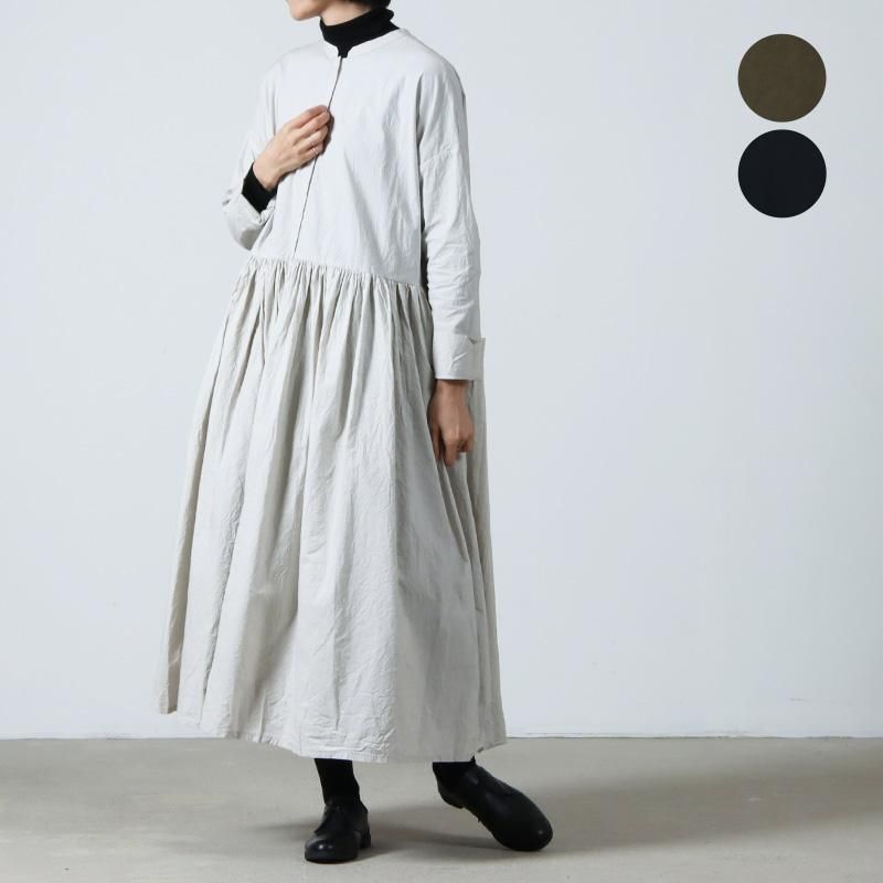 Gauze (ガーゼ) SWITCHING GATHER SHIRT DRESS / スウィッチング