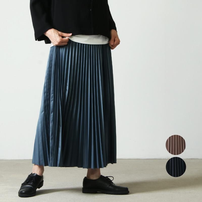 08sircus (ゼロエイトサーカス) Leather satin pleated skirt / レザー