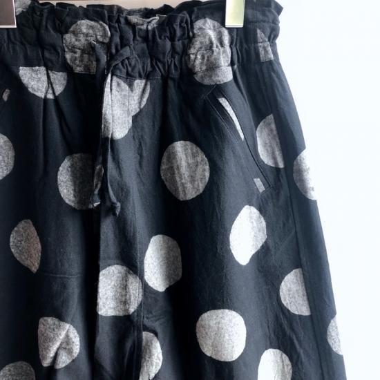 Tribal Arts］ -サルエルパンツ 水玉- 黒×灰 - セレクトヨロズヤ