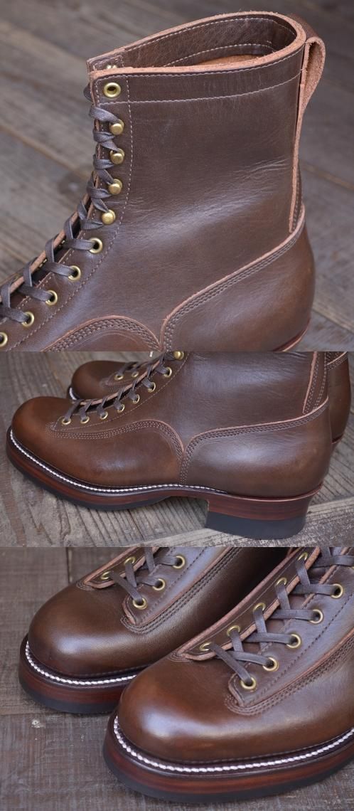 CLINCH × Sturdy完全別注 ラインマンブーツ 茶芯ダークブラウン オイル