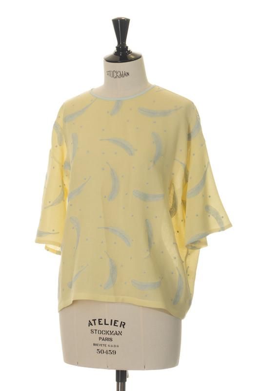 mina perhonen feather dance クルーネックブラウス - ミナペルホネン