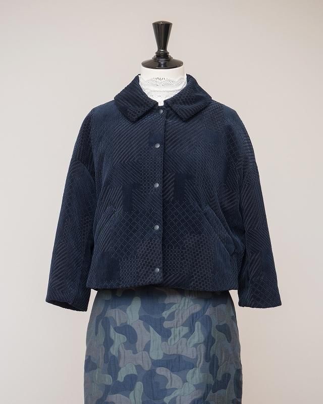 mina perhonen land puzzle ショートジャケット - ミナペルホネン正規