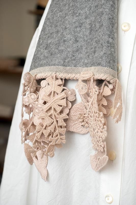 mina perhonen forest parade cashmereストール(約162×33) - ミナ