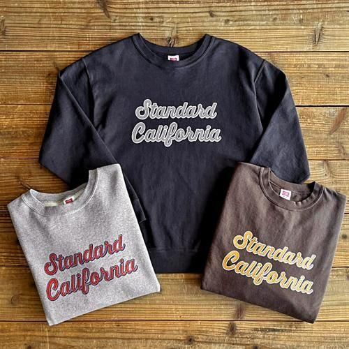 STANDARD CALIFORNIA】SD US COTTON SCRIPT LOGO CREW SWEAT GRAY
