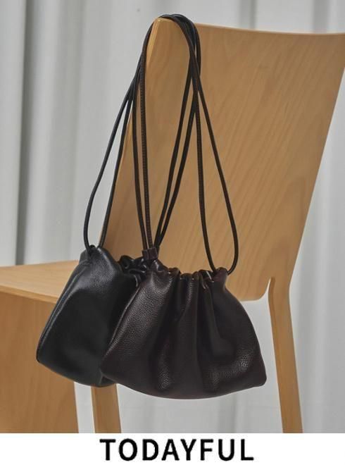 TODAYFUL (トゥデイフル）Drawstring Leather Bag☆ 26春夏予約