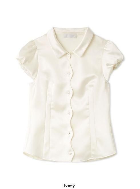 CELFORD (セルフォード)フロントスカラサテンブラウス 26春夏予約