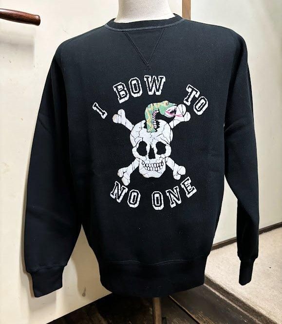 JELADO Skull Snake Sweat Shirt スカルスネークフロッキープリント