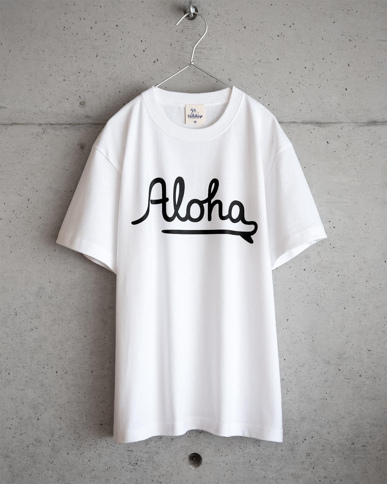 ALOHA LOGO アロハ ロゴ ハワイアン サーフTシャツ ホワイト