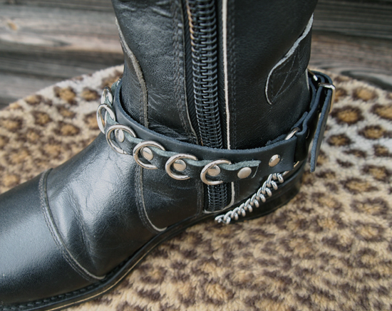 ブーツストラップ ブーツベルト 本革 レザー 牛革 ブラック 英国製