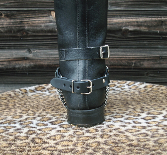 ブーツストラップ ブーツベルト 本革 レザー 牛革 ブラック 英国製