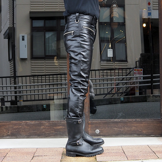 BARKBOX オリジナル レザー スリム パンツ バイカー ハードコア パンク
