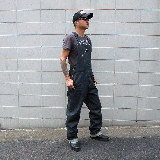 岡山産セルビッチ デニム オーバーオール ダンガリーズ 日本製 ロー