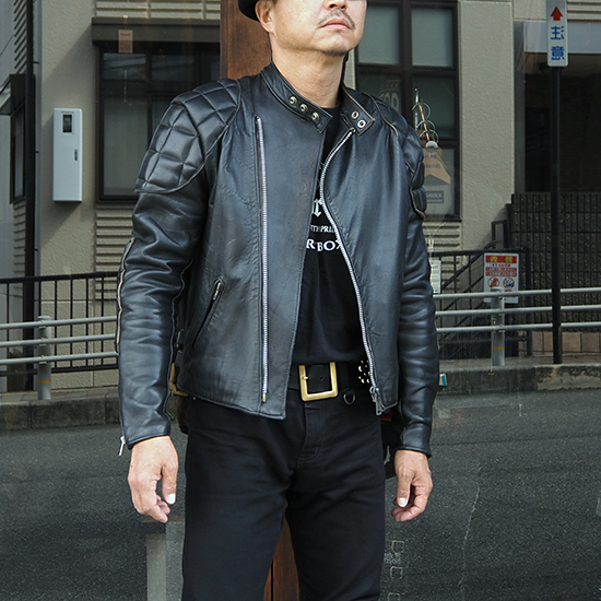 TT Leathers イギリス ヴィンテージ ライダース ロンジャン TT レザー