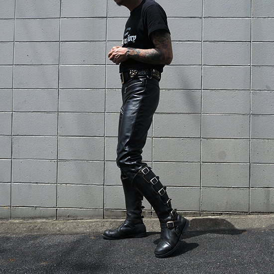 日本製 BARKBOX 6 バックル ブーツ サイドジップ 本革 レザー MADMAX