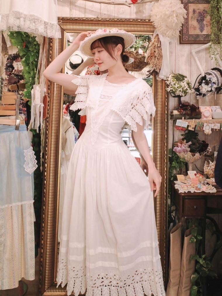 GUNNE SAX 70's ヴィクトリアンコットンワンピース Size：9